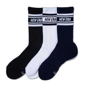 4/5 ���聚�S���i�|�C���g10�{ �v�G���g���[ �j���[�G�� �\�b�N�X �C�� SOCKS CREW 3PAIRS LINE MULTI 25J 14518181 MLT �F �O���[ NEW ERA