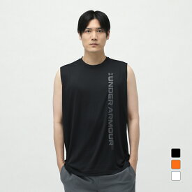 最大10％OFFクーポン 【8/4〜8/11】 アンダーアーマー メンズ ノースリーブ 機能 シャツ UAテック ワードマーク スリーブレス シャツ 6003612 スポーツウェア アルペン・スポーツデポ限定 UNDER ARMOUR