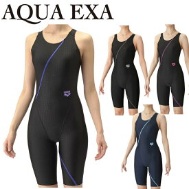 最大10％OFFクーポン 【7/30〜8/1】 アリーナ レディス フィットネス水着 AQUAEXA アクアエクサ フィットネスワンピーススパッツ オープンバック ハーフレッグ ぴったりパッド LAR-4202W arena