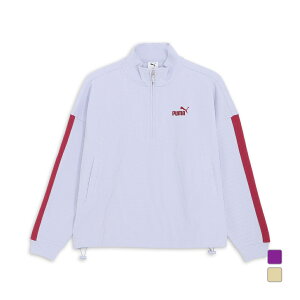 最大10%OFFクーポン 【10/24〜10/27】 プーマ レディース トレーナー CORE HERITAGE ワッフル トラック ハーフジップ 686883 スポーツウェア PUMA