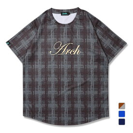 1/15限定★抽選で最大100％Pバック アーチ メンズ レディス バスケットボール 半袖Tシャツ cursive logo plaid tee DRY T124 Arch