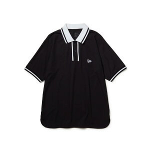 11/18聚Iōő100PobN j[G fB[X StEFA Vc t  GFW LINE POLO BLK WHI (14391461) NEW ERA