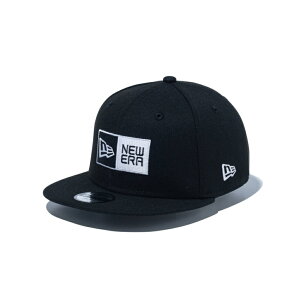 ニューエラ Youth 9FIFTY ボックスロゴ ブラック × ホワイト 14524540 BLK ジュニア キッズ 子供 キャップ 帽子 NEW ERA