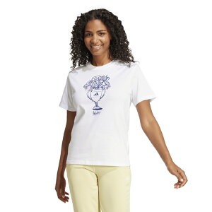 最大10%OFFクーポン 【10/24〜10/27】 アディダス レディース 半袖 Tシャツ Tech Illustrate Graphic 半袖Tシャツ KQK42 JN9126 スポーツウェア : ホワイト adidas