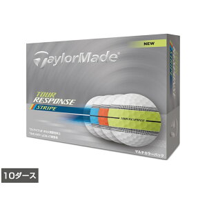 4/15���聚���I�ōő�100��P�o�b�N �e�[���[���C�h TOUR RESPONSE Stripe NEON Multi Pack (M1804601) 10�_�[�X(120����) �S���t ���F�� TaylorMade