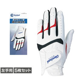 最大10％OFFクーポン 【5/9〜5/16】 クリーブランド ゴルフグローブ 高耐久グローブ 5枚セット (GGGC002) メンズ Cleveland