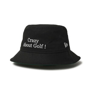 ニューエラ ゴルフウェア ハット 春 夏 GF BUCKET01 CRAZY ABOUT GOLF BLK (14391295) メンズ NEW ERA