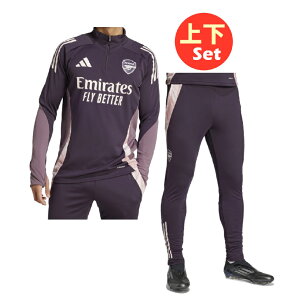 アディダス メンズ サッカーウェア 上下セット アーセナル ティロ 24 トレーニングトップ JF2924 ・ トレーニングパンツ JF2916 adidas