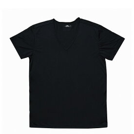 ティゴラ メンズ 半袖 インナーシャツ 瞬乾アイドライインナー メンズ Vネック半袖 TR-9CA1515UT ： ブラック TIGORA