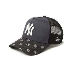 ニューエラ キャップ 9FORTY A-Frame トラッカー MLB Jacquard ニューヨーク・ヤンキース ブラック/クローム 14388617 BLK 帽子 NEW ERA