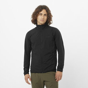 最大10%OFFクーポン 【10/24〜10/27】 2025秋冬 サロモン メンズ トレッキング ソフトシェルジャケット エッセンシャル ライトウォーム ハイブリッド LC2374400 : ブラック SALOMON