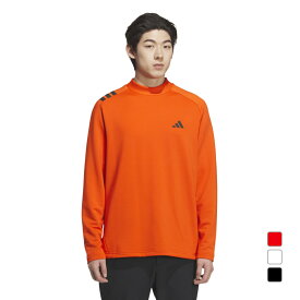 最大10％OFFクーポン 【2/4〜2/10】 アディダス ゴルフウェア 長袖シャツ 秋 冬 COLD .RDY スリーストライプス 長袖モックシャツ (JVV04) メンズ adidas