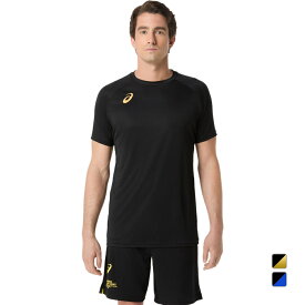 最大10％OFFクーポン 【11/4〜11/11】 アシックス メンズ レディス バレーボール 半袖Tシャツ 半袖プラクティスシャツ(ロゴ) 2053A246 asics