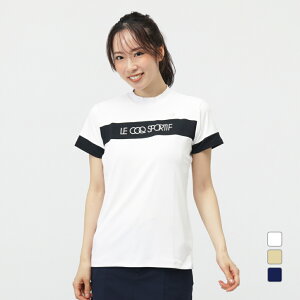 ルコックスポルティフ ゴルフ レディース ゴルフウェア 半袖シャツ 秋 冬 モックネック半袖シャツ (LG5FHS51L) le coq sportif GOLF