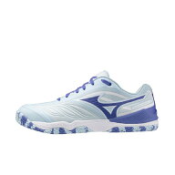 ミズノ ウエーブメダル8 81GA258201 メンズ レディス 卓球 シューズ 2E : パープル×ミスト MIZUNO