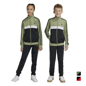 アディダス ジュニア キッズ 子供 ジャージ 上下セット エッセンシャルズ スリーストライプス ティベリオ トラックスーツ ECL62 IY1796 IY1795 スポーツウェア adidas