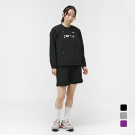 ピン レディース ゴルフウェア 長袖ウインドブレーカー 秋 冬 スニードジャック×ショートパンツ (6225220802) PING