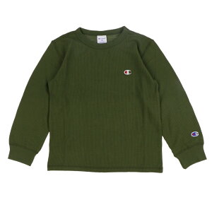 チャンピオン ジュニア キッズ 子供 長袖 Tシャツ 長袖Tシャツ LONG SLEEVE T-SHIRT CK-Y405 655 スポーツウェア : オリーブ Champion