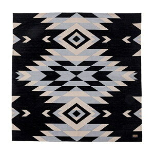 �ő�10��OFF�N�[�|�� �y3/29�`3/30�z �y���h���g�� Square Large Mat 19800361 �L�����v ���O �}�b�g : 57398 Wyeth Falls Black PENDLETON