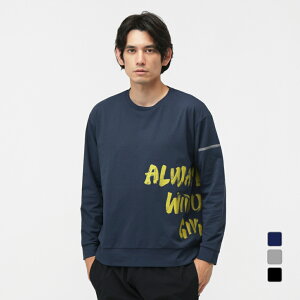 最大10%OFFクーポン 【10/30】 ティゴラ メンズ 陸上/ランニング 長袖Tシャツ ランニング メンズメッセージロゴ長袖Tシャツ TR-3R1725TL 再帰反射 TIGORA