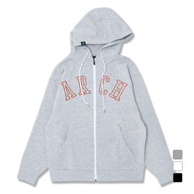 アーチ メンズ レディス バスケットボール パーカー college logo sweat zip parka T724 フルジップパーカー Arch