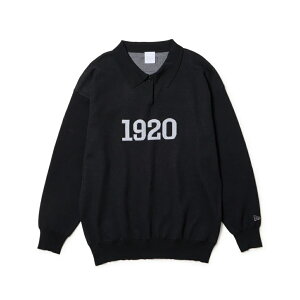11/25聚Iōő100PobN j[G fB[X StEFA Z[^[ H ~ GFW LS KNIT POLO SHIRT BLK (14669806) NEW ERA