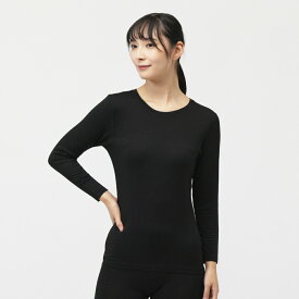 12/5限定★抽選で最大100％Pバック ティゴラ iHEAT アイヒート 吸湿発熱 レディース 長袖インナーシャツ +5℃インナー レディース クルーネック長袖インナー TR-9CA2605TLBK ： ブラック TIGORA