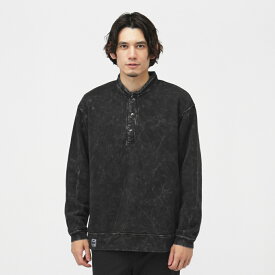 2025秋冬 チャムス メンズ アウトドアカジュアル スウェットトレーナー Canyonlands Hurricane Top CH00-1529 K001 : ブラック CHUMS