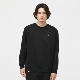 2025秋冬 チャムス メンズ アウトドアカジュアル スウェットトレーナー Troutbone Crew Top CH00-1535 K001 : ブラック CHUMS