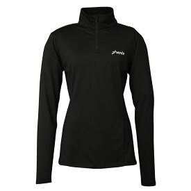 9/18限定★抽選で最大100％Pバック フェニックス レディース スキー/スノーボード タートルネックウェア Basic Set-in Sleeve 1/2 Zip Tee ESW25LS62 9900 ： ブラック PHENIX
