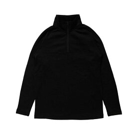 最大10％OFFクーポン【9/15】 ファブリス ジュニア キッズ 子供 スキー/スノーボード タートルネックウェア ジュニア裏グリット ジップタートルシャツ FA-5U45105LZ ： ブラック FABLICE