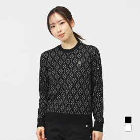 セントアンドリュース レディース ゴルフウェア 長袖セーター 秋 冬 16Gダイヤロゴジャガードプルオーバーニット (0435270154) St ANDREWS