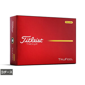 3/15���聚���I�ōő�100��P�o�b�N �^�C�g���X�g 26 TRUFEEL YELLOW �g�D���[�t�B�[�� �C�G���[ (8929191869) 3�_�[�X(36����) �S���t ���F�� Titleist