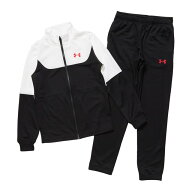 最大10％OFFクーポン 【7/18〜7/26】 アンダーアーマー ジュニア キッズ 子供 ジャージ 上下セット UAカ…
