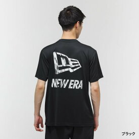 7/20限定★抽選で最大100％Pバック ニューエラ メンズ 半袖 機能 Tシャツ PA SS TECH TEE TIE-DYE FandW BLK 14744522 BK スポーツウェア ： ブラック NEW ERA