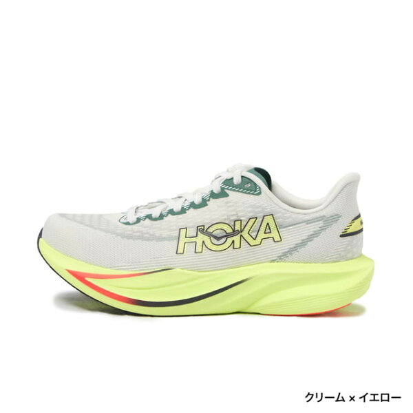 抽選で最大100％Pバック【9/4～9/11】 ホカ MACH 7 WIDE マッハ 7 ワイド 1171906 レディス 陸上/ランニング ランニングシューズ D : クリーム×イエロー HOKA imbkk