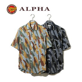 ギフト　日本製《送料無料》1897年創業アルファー【ALPHA】綿100%メンズ・半袖シャツ 日本製 洗濯可