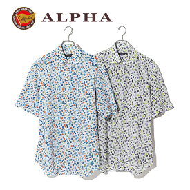 日本製《送料無料》1897年創業アルファー【ALPHA】綿100% メンズ・半袖シャツ 父の日ギフト
