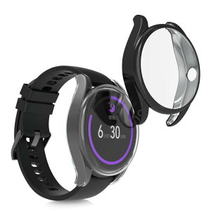 kwmobile 2x �P�[�X Huawei Watch Buds�Ή� �J�o�[ - �t���J�o�[ �V���R�� �ϏՌ� �S�̕ی� ���F/����