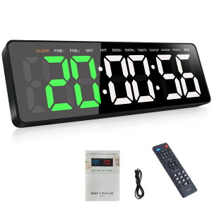 AnExerスポーツタイマー リモコン付き 16.5インチ インターバルタイマー 3.4インチ 大字 ストップウォッチ 時計 3mケーブル 格闘技/勉強/ヨガ TABAT EMOM MMA