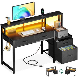 AODK p\RfXN Q[~OfXN oRZgt 120/140cm  pcfXN ׋ gaming desk LEDj^[t ItBX/ݑ[N/Q[p EւΉ