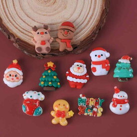 クリスマス飾り DIY樹脂手作りキット サンタクロース クリスマスツリー 貼り付けパーツ オーナメント ハンドメイド 冬 装飾 アクセサリー 材料