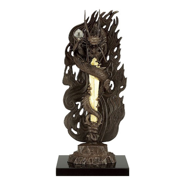 長い年月を経て受け継がれた伝統美 仏像 倶利伽羅不動 尺1 茶色 くらしを楽しむアイテム 銅製 高さ34cm69-05 81％以上節約