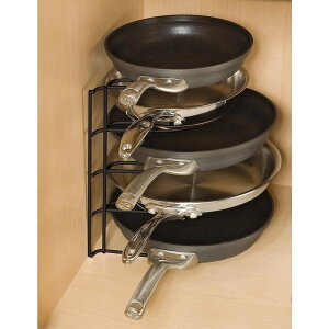 �N�b�N�E�F�A�X�^���h �� ���[��� �t���C�p���u�� Rubbermaid 1H4209bla Kitchen Pan/Lid Organizer, Black Organizers, Drawer