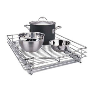 シンク下快適収納 流し下 クロムキャビネット 引き出し Lynk Professional-Inch Roll-Out Chrome Cabinet Drawer 約43×53×10cm