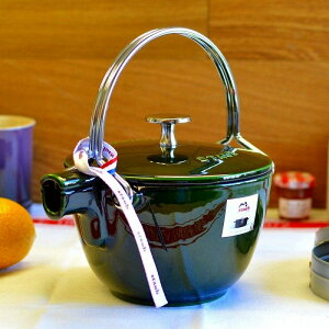 �t�����X �X�g�E�u ���J�� �P�g�� 1.15L �o�W�� �� �O���[�� ���a16.5cm Staub La Theiere Round Teapot Basil