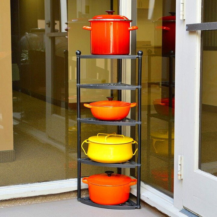 楽天市場】ルクルーゼ クックウェアスタンド 鍋置き棚 5段 Le Creuset 