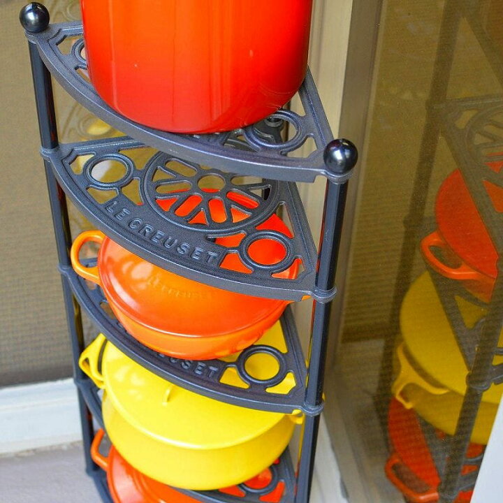 楽天市場】ルクルーゼ クックウェアスタンド 鍋置き棚 5段 Le Creuset 