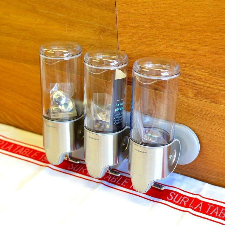 楽天市場】ソープディスペンサー ステンレス トリプル 3連 各440ml 