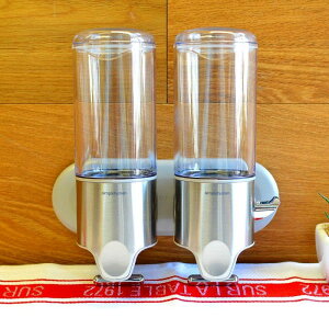 fBXyT[ _u e444ml 2A Vvq[} XeX Ǘp |v cC Vv[ ΂ simplehuman Double Wall Mount Shower Pump, 2 x 15 fl. oz. Shampoo and Soap Dispensers, Stainless Steel BT1028